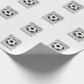 Papier Cadeau Conception de chemise de gravure de maman de footb (Coin)