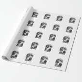 Papier Cadeau Conception de chemise de lune de maison hantée Hal (Déroulé)