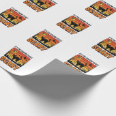 Papier Cadeau Conception de chemise de sorcière de chat effrayan (Coin)