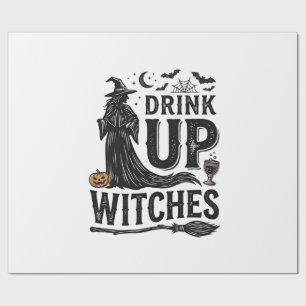 Papier Cadeau Conception de chemise Halloween sorcières buvez vi