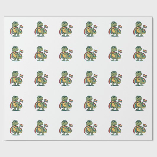 Papier Cadeau Conception de chemise vectorielle de dinosaure de  (Plat)