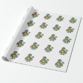Papier Cadeau Conception de chemise vectorielle de dinosaure de  (Déroulé)