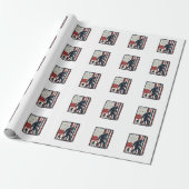 Papier Cadeau Conception de chemise vectorielle de drapeau de cr (Déroulé)
