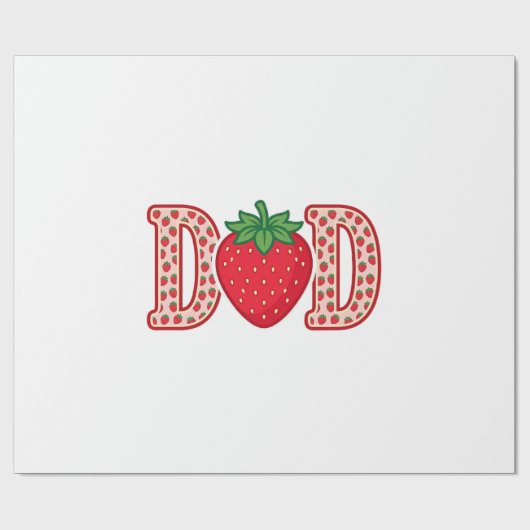Papier Cadeau Conception de chemise vectorielle lettrage fraise (Plat)