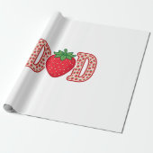 Papier Cadeau Conception de chemise vectorielle lettrage fraise (Déroulé)