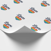 Papier Cadeau Conception de chemise vectorielle Love Rainbow Hea (Coin)