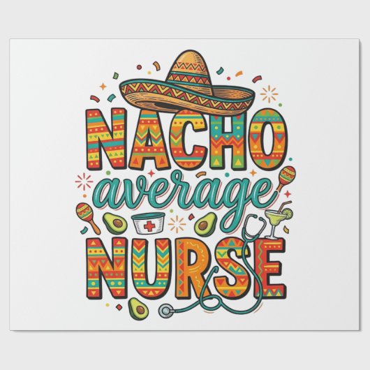 Papier Cadeau Conception de chemise vectorielle Nacho Average Nu (Plat)