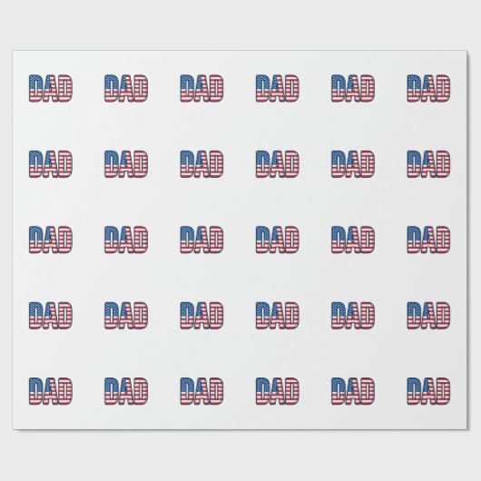 Papier Cadeau Conception de chemise vectorielle Papa patriotique (Plat)