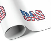Papier Cadeau Conception de chemise vectorielle Papa patriotique (Coin rond)