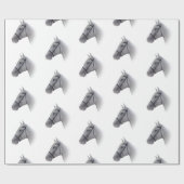 Papier Cadeau Conception de cheval sur fond de n'importe quelle (Plat)