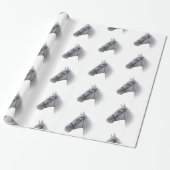 Papier Cadeau Conception de cheval sur fond de n'importe quelle (Déroulé)