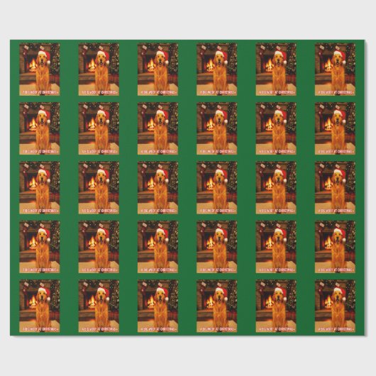 PAPIER CADEAU CONCEPTION DE CHIEN DE COMPAGNIE POUR NOËL (Plat)
