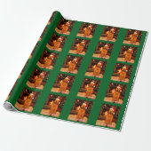 PAPIER CADEAU CONCEPTION DE CHIEN DE COMPAGNIE POUR NOËL (Déroulé)
