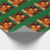 PAPIER CADEAU CONCEPTION DE CHIEN DE COMPAGNIE POUR NOËL (Coin)