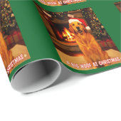 PAPIER CADEAU CONCEPTION DE CHIEN DE COMPAGNIE POUR NOËL (Coin rond)