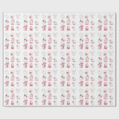 Papier Cadeau conception de chien mignonne kawaii (Plat)