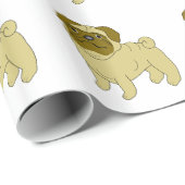 Papier Cadeau Conception de chien Pug (Coin rond)