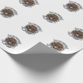 Papier Cadeau Conception de citation folle florale de vache high (Coin)