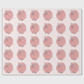 Papier Cadeau Conception de cochon (Plat)
