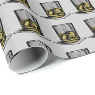 Papier Cadeau Conception de cocktail et de serviette