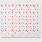 Papier Cadeau Conception de coeurs de la Saint-Valentin (Plat)
