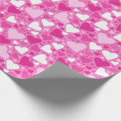 Papier Cadeau Conception de cœurs roses pour la sensibilisation (Coin)