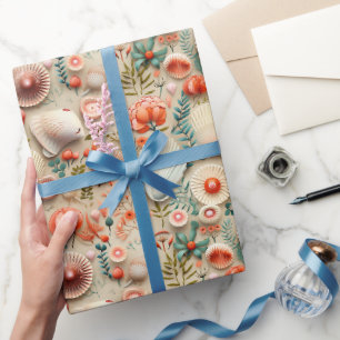 Papier Cadeau Conception de coquilles d'art