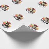 Papier Cadeau Conception de coucher de soleil de chien mignon gr (Coin)