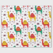 Papier Cadeau Conception de couleur à plat motif Camel (Plat)