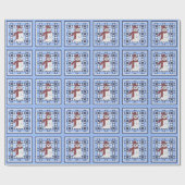 Papier Cadeau Conception de courtepointe Frosty (Plat)