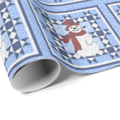 Papier Cadeau Conception de courtepointe Frosty (Coin rond)
