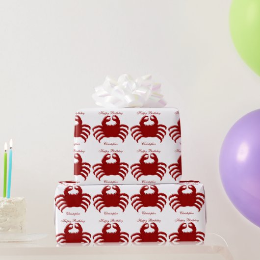 Papier Cadeau Conception de crabe Anniversaire (Cadeaux de fête)