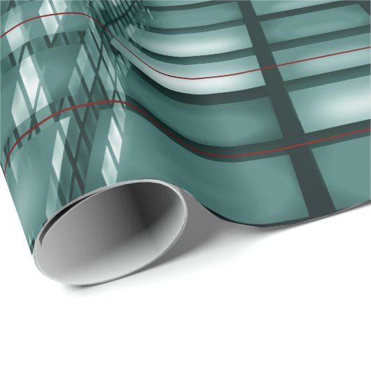 Papier Cadeau Conception de cube 3D numérique (Coin rond)