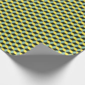 Papier Cadeau Conception de cubes géométriques 3D rétro (Coin)