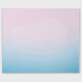 Papier Cadeau Conception de dégradé rose et bleu doux (Plat)
