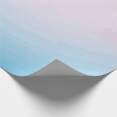 Papier Cadeau Conception de dégradé rose et bleu doux (Coin)