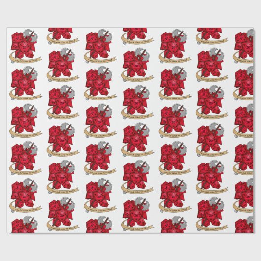 Papier Cadeau Conception de dés barbares (Plat)