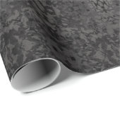 Papier Cadeau Conception de design graphique abstrait noir et gr (Coin rond)