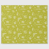 Papier Cadeau Conception de doodles de mariage personnalisable (Plat)