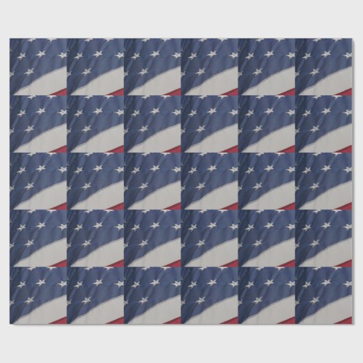 Papier Cadeau Conception de drapeau américain, enveloppe de (Plat)