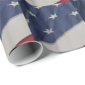 Papier Cadeau Conception de drapeau américain, enveloppe de (Coin rond)