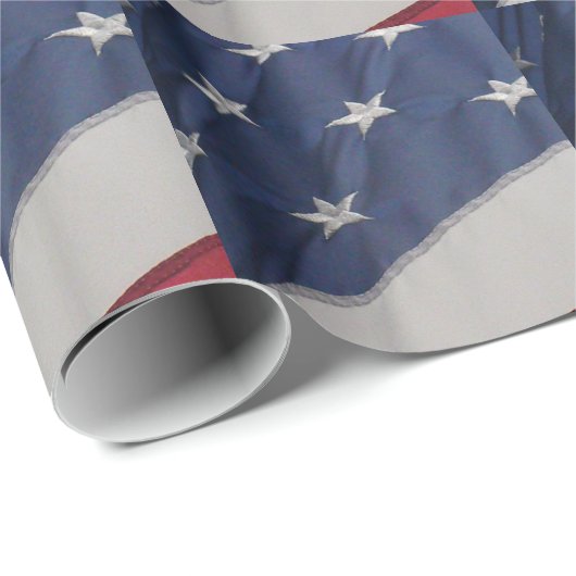 Papier Cadeau Conception de drapeau américain, enveloppe de (Coin rond)