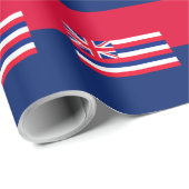Papier Cadeau Conception de drapeau d'état d'Hawaï (Coin rond)
