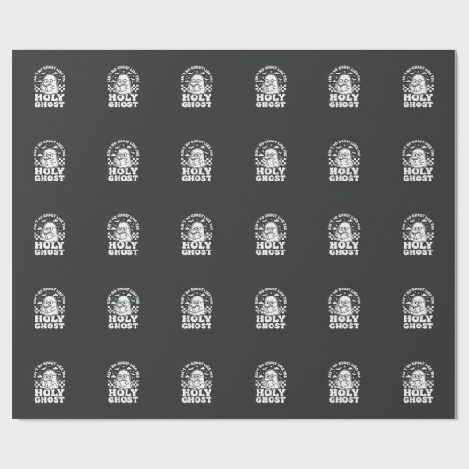 Papier Cadeau Conception de fantôme de Halloween rétro Saint-Esp (Plat)