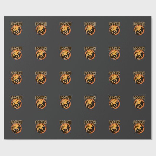 Papier Cadeau Conception de fantôme de pumpkin Booyah Halloween (Plat)