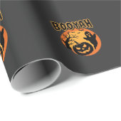 Papier Cadeau Conception de fantôme de pumpkin Booyah Halloween (Coin rond)