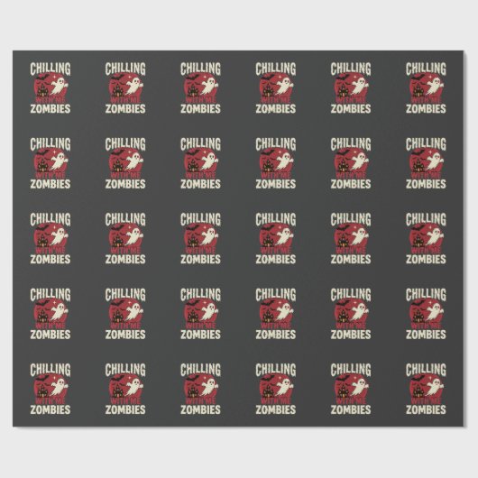 Papier Cadeau Conception de fantôme de zombies qui me glace Hall (Plat)