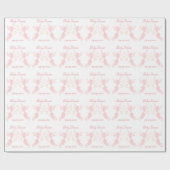 Papier Cadeau Conception de Fée Rose pour Baby Shower (Plat)