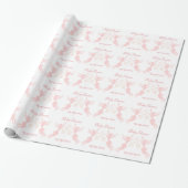Papier Cadeau Conception de Fée Rose pour Baby Shower (Déroulé)
