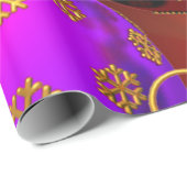 Papier Cadeau Conception de fête d'ornements d'arbre de Noël de (Coin rond)